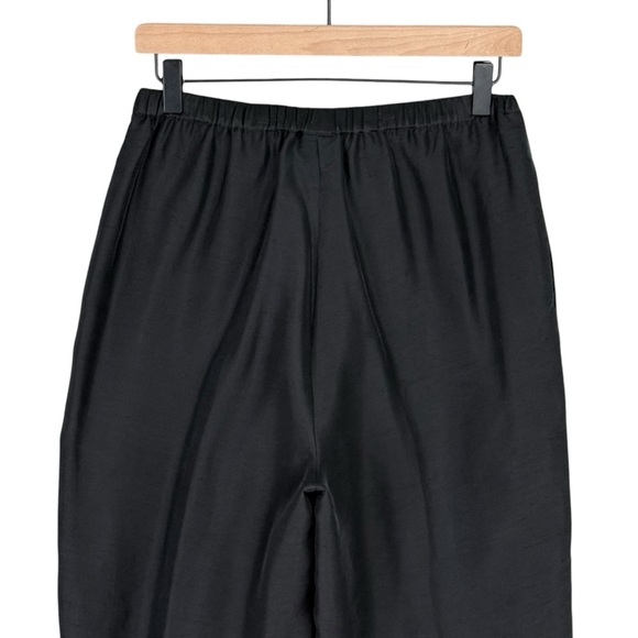 Quacker Factory Capris Womens Small Black High Rise Pull On Pants Silk Flamingos - Picture 6 of 9